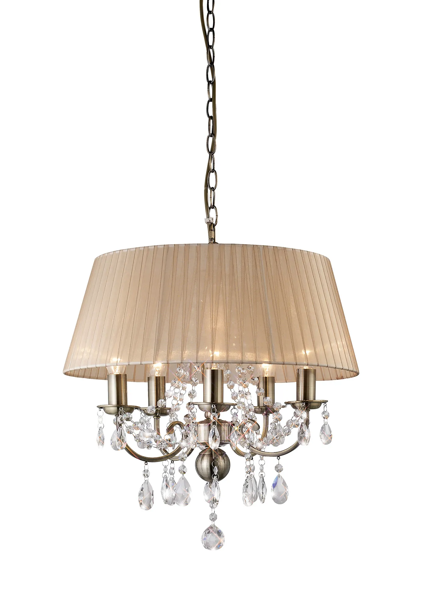 Olivia Crystal Ceiling Lights Diyas Shaded Crystal Fittings